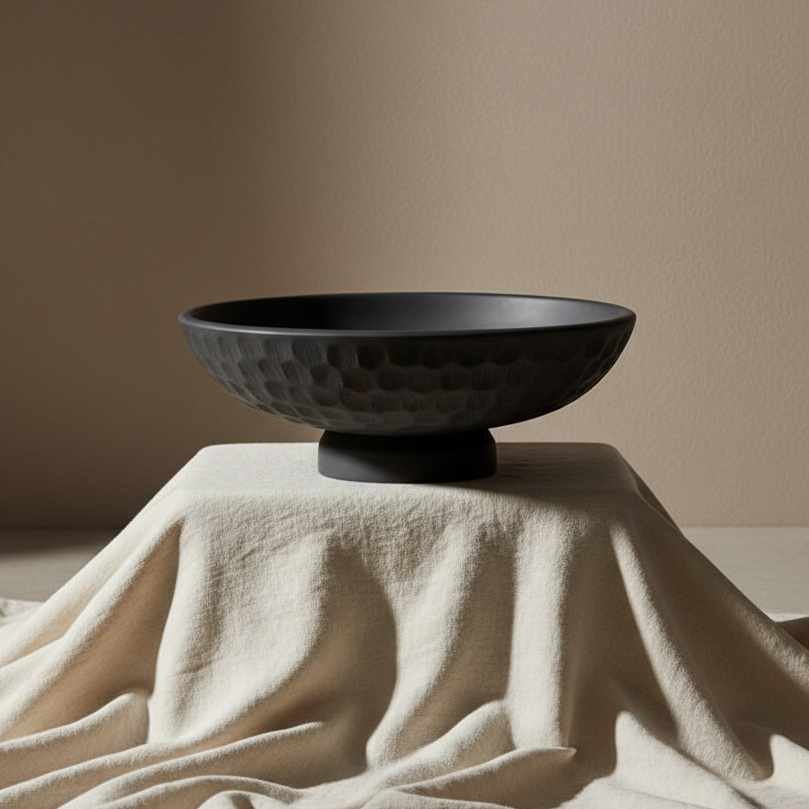 Pepper + Vetiver Evette Footed Bowl - Thumbnail 2