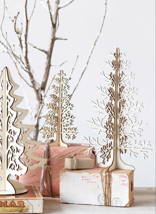 White Wood Christmas Trees