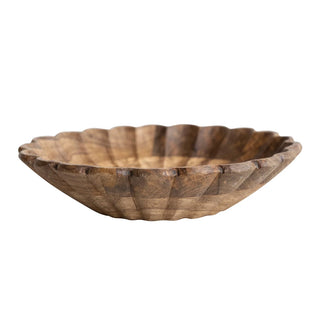 Leighton Wood Scalloped Bowl