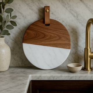 Maison Wood + White Serving Boards