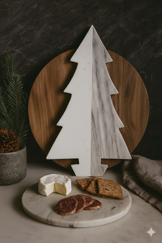 Marble Christmas Tree Board, Two-toned