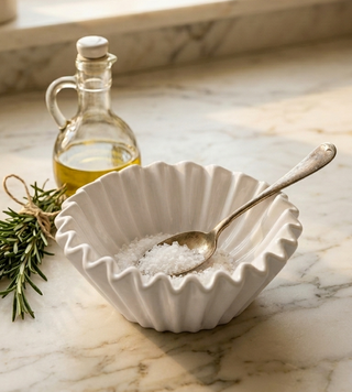 Margot Fluted Bowl, White