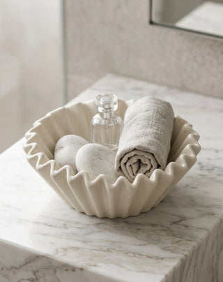 Margot Fluted Bowl, White