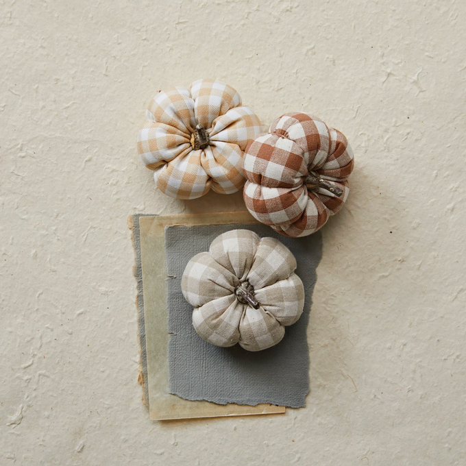 Mini Fabric Pumpkins, Set of 6
