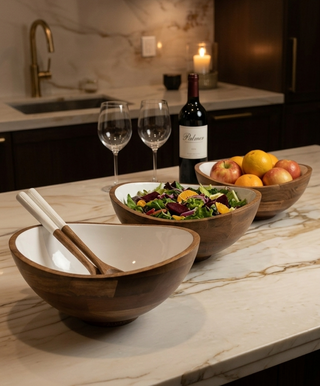 Palmer Wood + White Bowl
