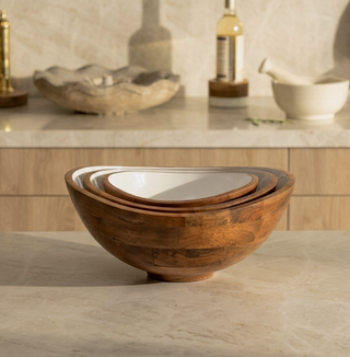 Palmer Wood + White Bowl