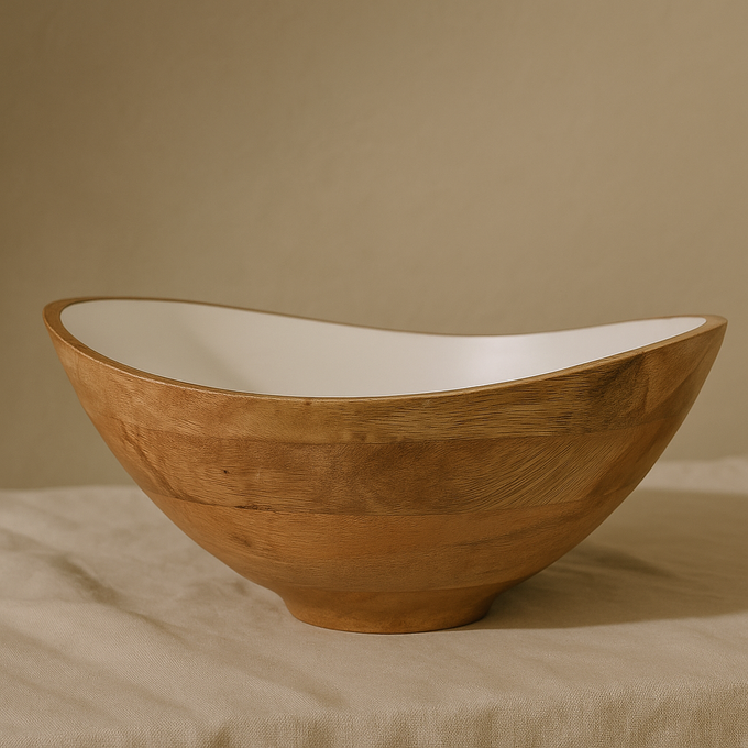 Palmer Wood + White Bowl