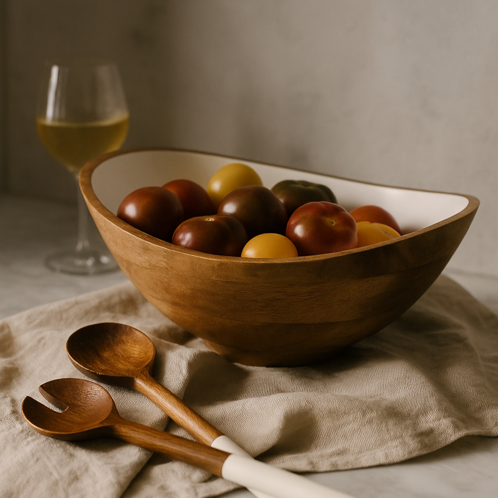 Palmer Wood + White Bowl