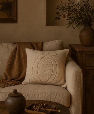 Tufted Pumpkin Pillow, 18"