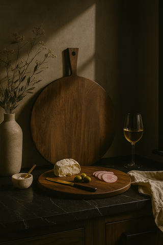 Lucera Round Wood Board