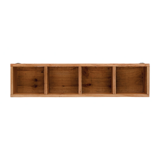 Natural Wood Wall Shelf + Container