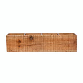 Natural Wood Wall Shelf + Container