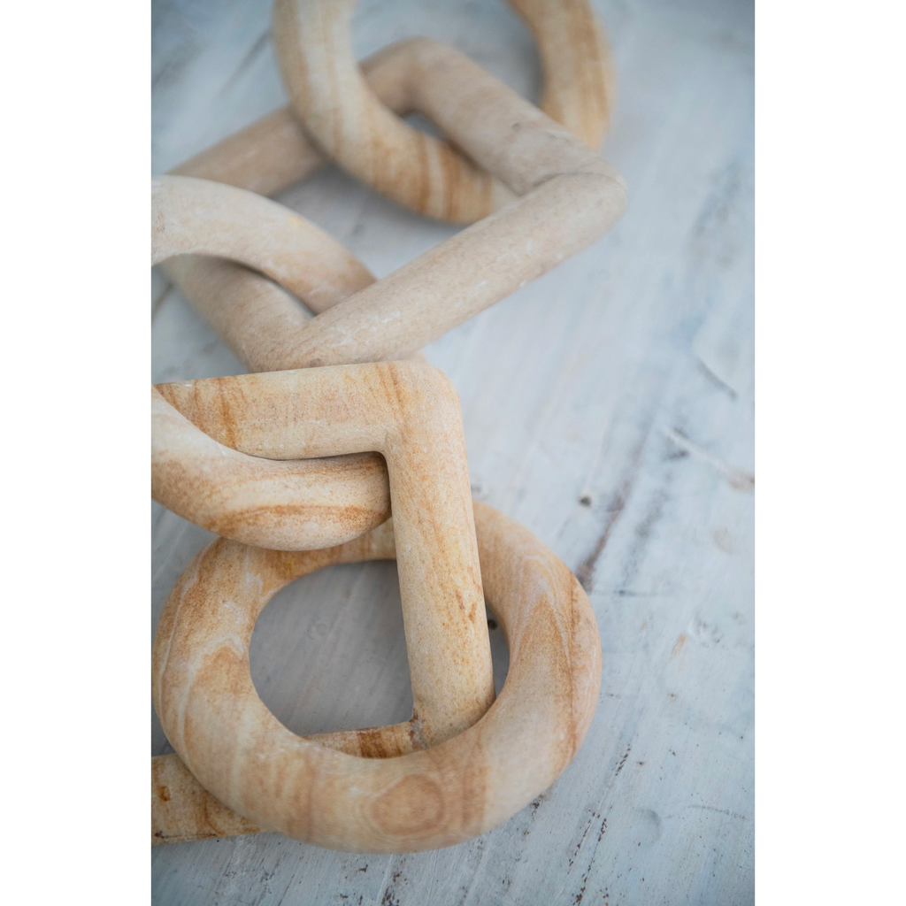 Carved Sandstone Chain Décor – KATE MARKER HOME