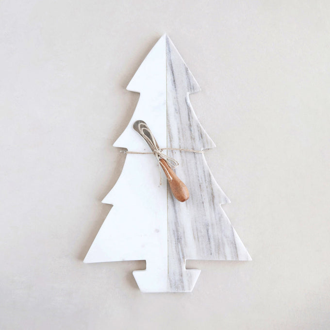 Marble Christmas Tree Board, Two-toned
