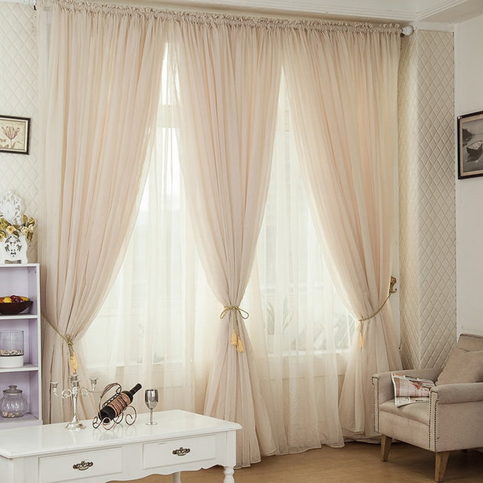 Champagne Voile Curtain